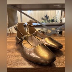 Old Navy Bronze Mary Jane Flats